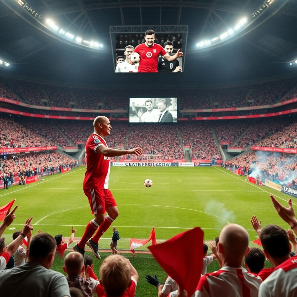 Титов и Тихонов в матче легенд Спартака в честь Никиты Симоняна